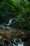 Beautiful long exposure of green unknown small waterfall in sri lanka