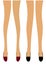 Beautiful long legs in young girls` shoes illustration