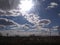 Beautiful looking clouds. With sun shining through