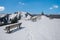 Beautiful lookout place with benches and little chapel on wallberg mountain