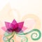 Beautiful lotus flower illustration. Vector abstract background.