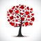 Beautiful love tree - vector