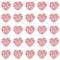 Beautiful lovely summer juicy tasty red and pink strawberry hearts pattern