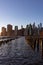 Beautiful Lower Manhattan New York City Skyline at Sunset along the East River