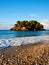 The beautiful and lush green islet of Panagia