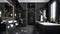 Beautiful Luxury bathroom with black marble floor