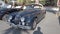 Beautiful luxury black car model Jaguar XK150  manufactured by British Jaguar