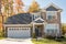 Beautiful Luxury Gray Flagstone Home in Fall