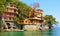 Beautiful luxury homes overlooking on the Portofino bay, Italy