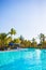 Beautiful luxury landscape around swimming pool in hotel resort