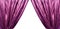 Beautiful luxury purple curtains isolated on white