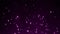 Beautiful Magic Sparks Rising from Large Fire in Night Sky. Abstract Isolated Purple Color Glowing Particles on Black