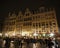 The beautiful magical and historic city of Brussels with evening interesting sights and cathedrals and people on the streets.