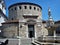 Beautiful main entrance of old Brescia cathedral