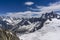 A beautiful majestic view of the peaks of the Alps. Mont Blanc m