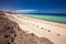 Beautiful Mal Nobre sandy beach, Jandia, Fuerteventura, Canary Islands, Spain