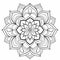 Beautiful Mandal Flower Coloring Page With Subtle Luminosity