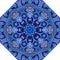 Beautiful mandala pattern with floral ornamnet in blue tones