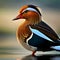 Beautiful mandarin duck illustration - ai generated image