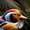 Beautiful mandarin duck illustration - ai generated image