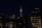 Beautiful Manhattan skyline vista at night