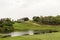 Beautiful manicured golf course landscape terrain