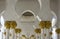 Beautiful marble colonnade with cold capital in Sheikh Zayed mosque