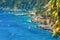 Beautiful Marina Piccola with rocky shore and clear blue sea, Capri Island, Italy