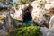 Beautiful marine landscape of the Caribbean sea with a cove and rocky cliffs in the Tremiti islands