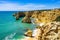 Beautiful Marinha Beach in the Algarve region, Portugal