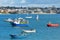 Beautiful maritime background at Cascais marina