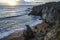 Beautiful maritime oceanic seaside landscape on the Atlantic Ocean in France