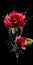beautiful marketing inspired flower roses in a style of poster, water slicing scene, ai generated image