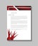 beautiful maroon letterhead