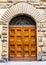 Beautiful massive wooden door in Florence