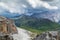Beautiful mauntain landscape in Italian Dolomites Alps. Passo Po