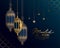 beautiful mawlid al nabi islamic background in golden theme
