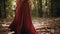 Beautiful Maxi Skirt: Ethereal Images Of Women In Deep Red Skirts