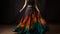 Beautiful Maxi Skirt In Swirling Colors - Luxurious Fabrics