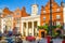 Beautiful Mayfair street with periodic buildings, leading to Hyde Park