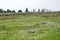 Beautiful meadow landscape of the Hierapolis Archaeology site in Pamukkale