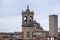 Beautiful medieval bell towers at Old Bergamo city. Italy