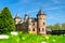 Beautiful medieval, fantasy, ancient Holland De Haar castle on s