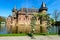 Beautiful medieval, fantasy, ancient Holland De Haar castle on s