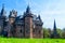 Beautiful medieval, fantasy, ancient Holland De Haar castle on s