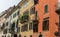 Beautiful, mediterranean facades in Verona