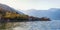 Beautiful Mediterranean landscape. Montenegro, panoranic view of Bay of Kotor