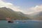 Beautiful Mediterranean landscape. Montenegro. View of Bay of Kotor and two small islands