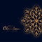 Beautiful merry christmas festival golden card design