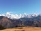 Beautiful mesmerizing view panchachuli peak at Munsiyari